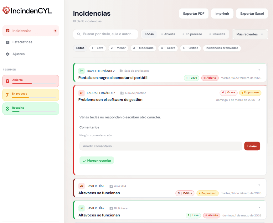 Incidencyl — app